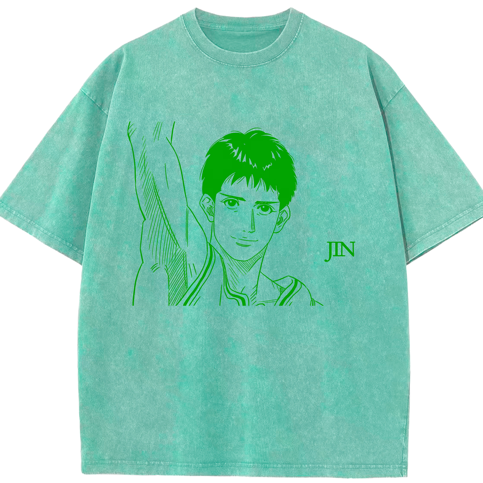 （画像用） SLAM DUNK／スラムダンク 綿100% ヴィンテージ風 半袖Tシャツ（フロントプリント）